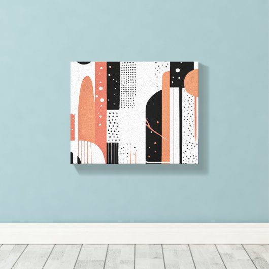 círculos boho canvas afdruk (Insitu (Houten vloer))