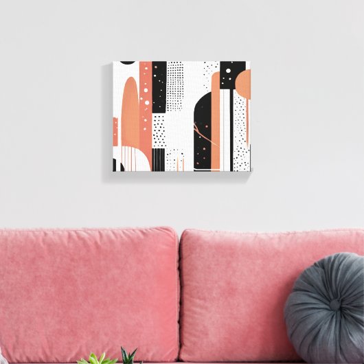 círculos boho canvas afdruk (Insitu (Woonkamer))