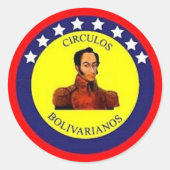 Circulos Bolivarianos Ronde Sticker (Voorkant)
