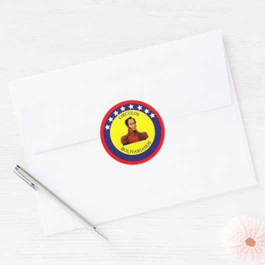 Circulos Bolivarianos Ronde Sticker (Envelop)
