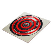 circulos  rojos y negros tegeltje (Zijkant)