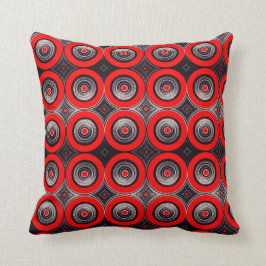 Circulos  Rojos y Negros - Throw Pillow Kussen
