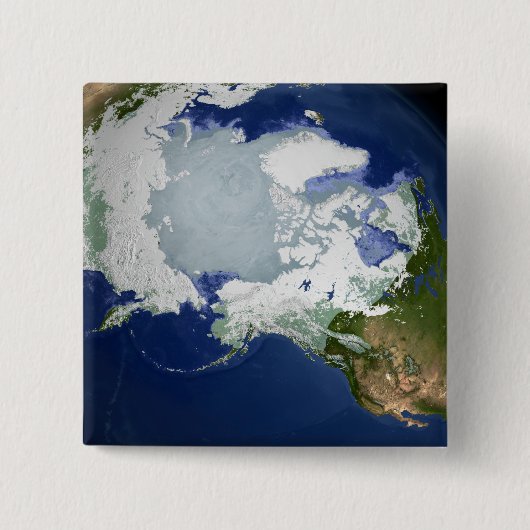 Circum-Arctic permafrost Vierkante Button 5,1 Cm (Voorkant)