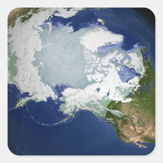 Circum-Arctic permafrost Vierkante Sticker (Voorkant)