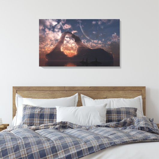 "Circumpolar" gewikkeld canvas Afdruk (Insitu (Slaapkamer))
