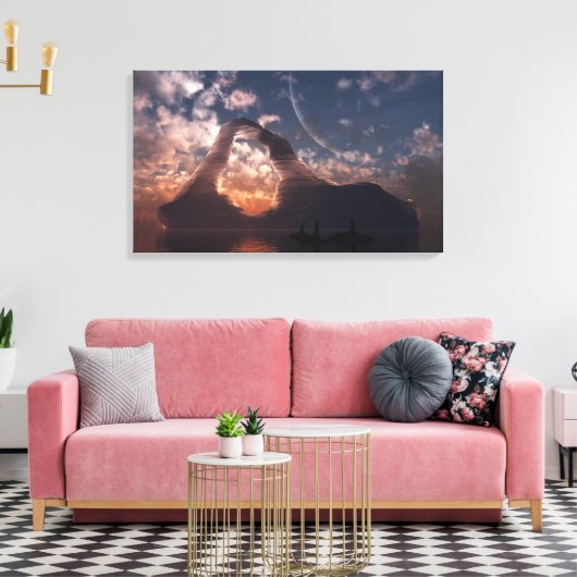 "Circumpolar" gewikkeld canvas Afdruk (Insitu (Woonkamer))