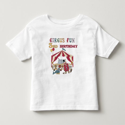 Circus 3e verjaardag Tshirts en geschenken (Voorkant)