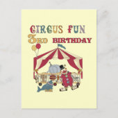 Circus 3e verjaardag Tshirts en geschenken Briefkaart (Voorkant)