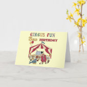 Circus 3e verjaardag Tshirts en geschenken Kaart (Gele Bloem)