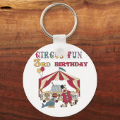 Circus 3e verjaardag Tshirts en geschenken Sleutelhanger (Voorkant)
