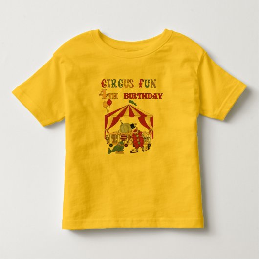 Circus 4th Birthday Tshirts en cadeautjes (Voorkant)
