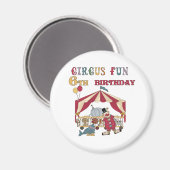 Circus 6e verjaardag magneet (Voorkant / Achterkant)