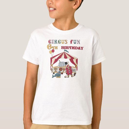 Circus 6th Birthday T-shirt (Voorkant)