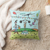 Circus Acrobat, Clown en Strongman Kussen (Deken)