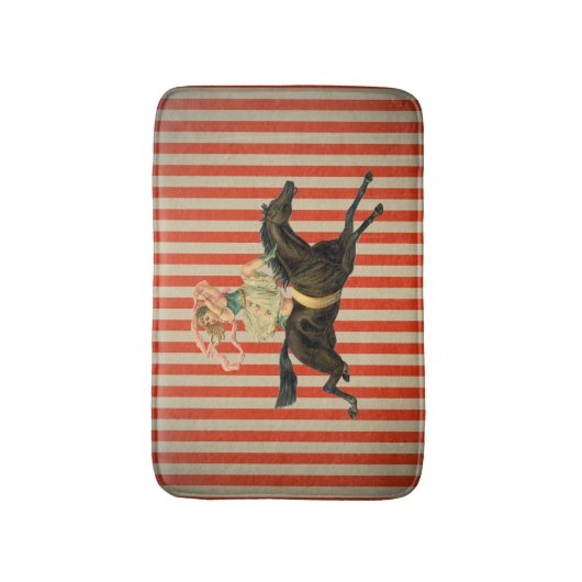 circus acrobat en paardenbadmat badmat (Voorkant Verticaal)