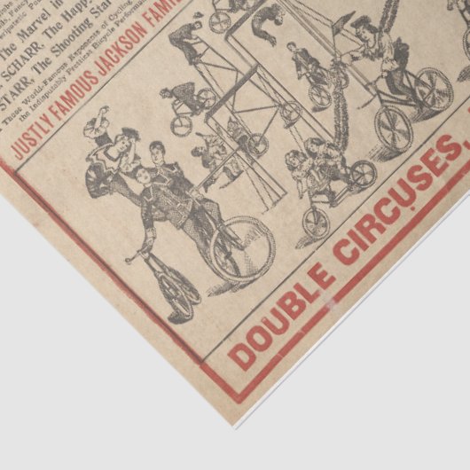 Circus Acrobat  krant Typografie Tissuepapier (Detail)