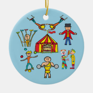 Circus Acts Keramisch Ornament