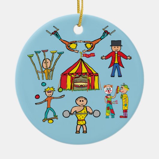 Circus Acts Keramisch Ornament (Voorkant)