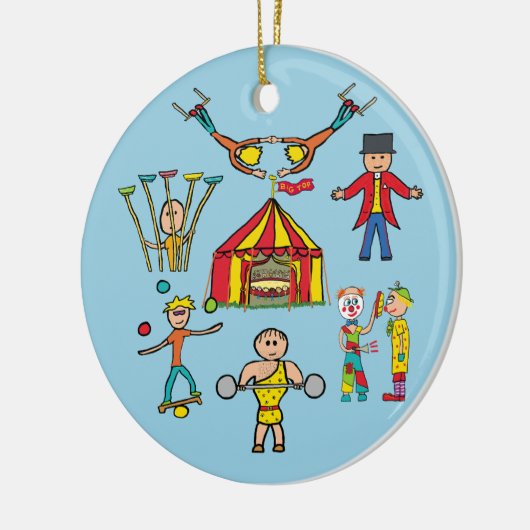 Circus Acts Keramisch Ornament (Links)