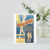 Circus Advertentie: Hoge Sway Pole Act Briefkaart (Staand voorkant)