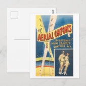 Circus Advertentie: Hoge Sway Pole Act Briefkaart (Voorkant / Achterkant)