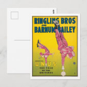  Circus Advertentie voor Incredible Unus Briefkaart (Voorkant / Achterkant)