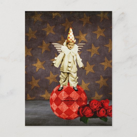  Circus Angel Clown Briefkaart (Voorkant)