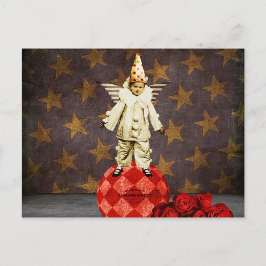  Circus Angel Clown Briefkaart (Voorkant)