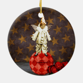 Circus Angel Clown Keramisch Ornament