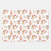 Circus Animal Pattern Verjaardag Inpakpapier Vel (Voorkant 2)