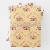 Circus Animal Pattern Verjaardag Inpakpapier Vel (In situ)