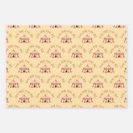 Circus Animal Pattern Verjaardag Inpakpapier Vel