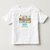 Circus Animal Train Cute Custom Birthday Boy Kinder Shirts (Voorkant)