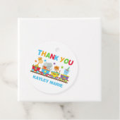 Circus Animal Train Cute Custom Birthday Party Bedankjes Labels (In situ)
