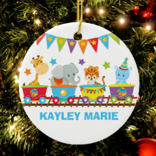 Circus Animal Train Cute Kinder Custom Keramisch Ornament