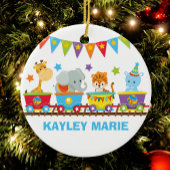 Circus Animal Train Cute Kinder Custom Keramisch Ornament