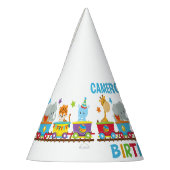 Circus Animal Train Cute Kinder Name Birthday Part Feesthoedjes (Links)