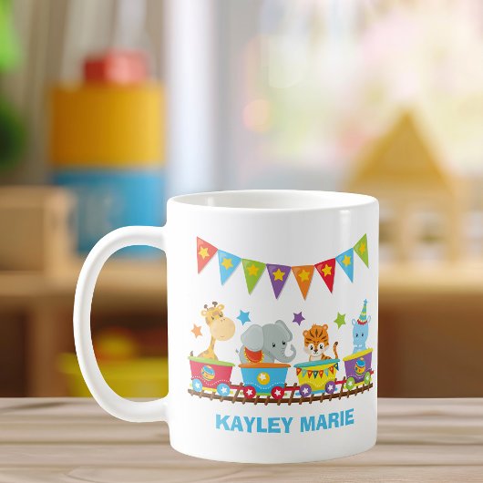 Circus Animal Train Cute Personalized Kinderen Koffiemok