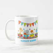 Circus Animal Train Cute Personalized Kinderen Koffiemok (Links)