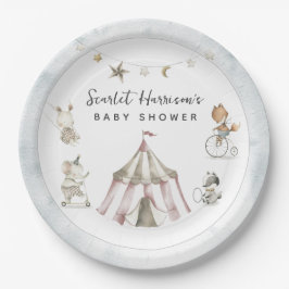 Circus Animals Baby shower Papieren Bordje