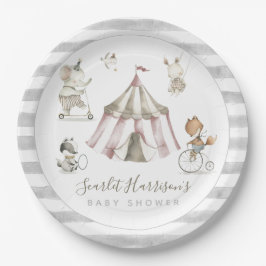 Circus Animals Baby shower Papieren Bordje