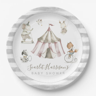 Circus Animals Baby shower Papieren Bordje