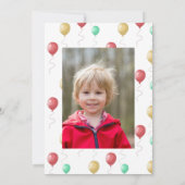 Circus Animals en Big Top any Age Foto Birthday Kaart (Achterkant)