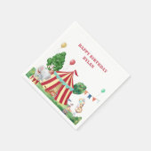 Circus Animals en Big Top Kids Birthday Party Servet (Hoek)