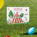 Circus Animals en Big Top Kids Birthday Party Tuinbord<br><div class="desc">Circus themed verjaarparty sign to personalize - Het welkomstbord heet "step up up up and join the pret ...  at [name's] party". Het ontwerp is voorzien van een grote top met circusdieren die in het park actief zijn,  zoals olifanten,  tijgers en beer.</div>
