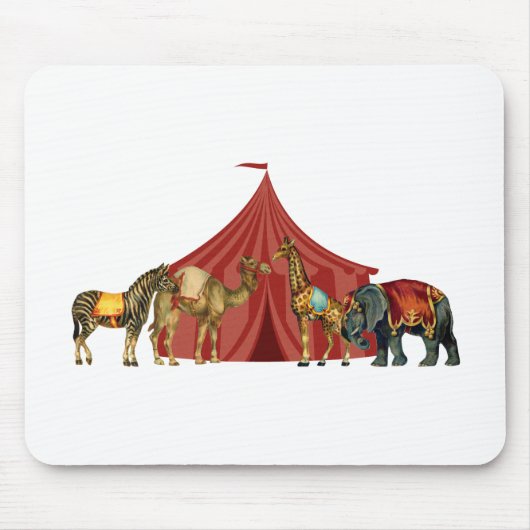 Circus Animals en tent Muismat (Voorkant)