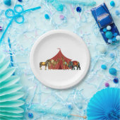 Circus Animals en tent Papieren Bordje (Feest)