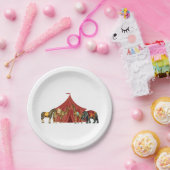 Circus Animals en tent Papieren Bordje (Feest)