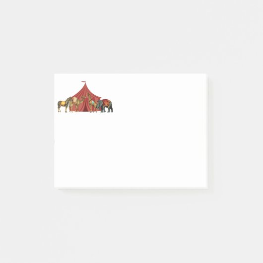 Circus Animals en tent Post-it® Notes (Voorkant)