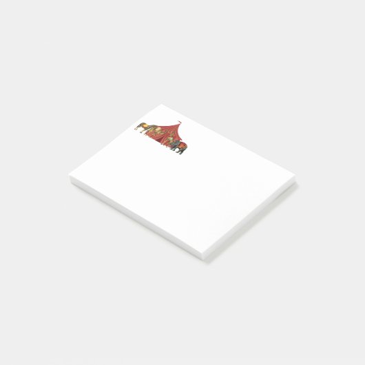 Circus Animals en tent Post-it® Notes (Schuin)